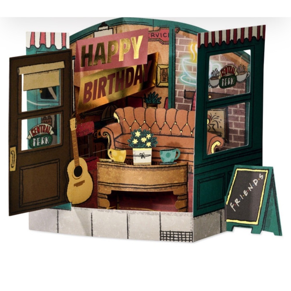 Tv Show Friends Pop-Up Birthday Card New Central Perk 3D Friends Decor
